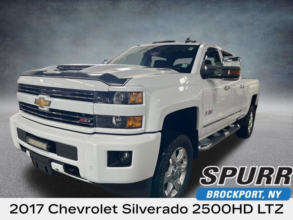 2017 Chevrolet Silverado 2500 HD LTZ in Summit White — front three-quarter view