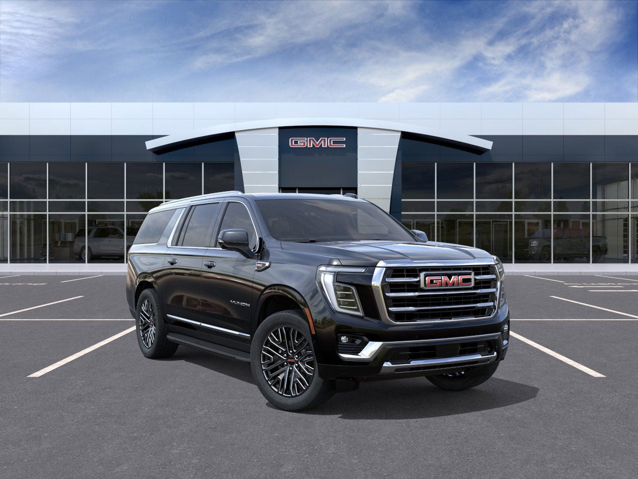 2026 GMC Yukon XL Elevation in Onyx Black — front three-quarter view