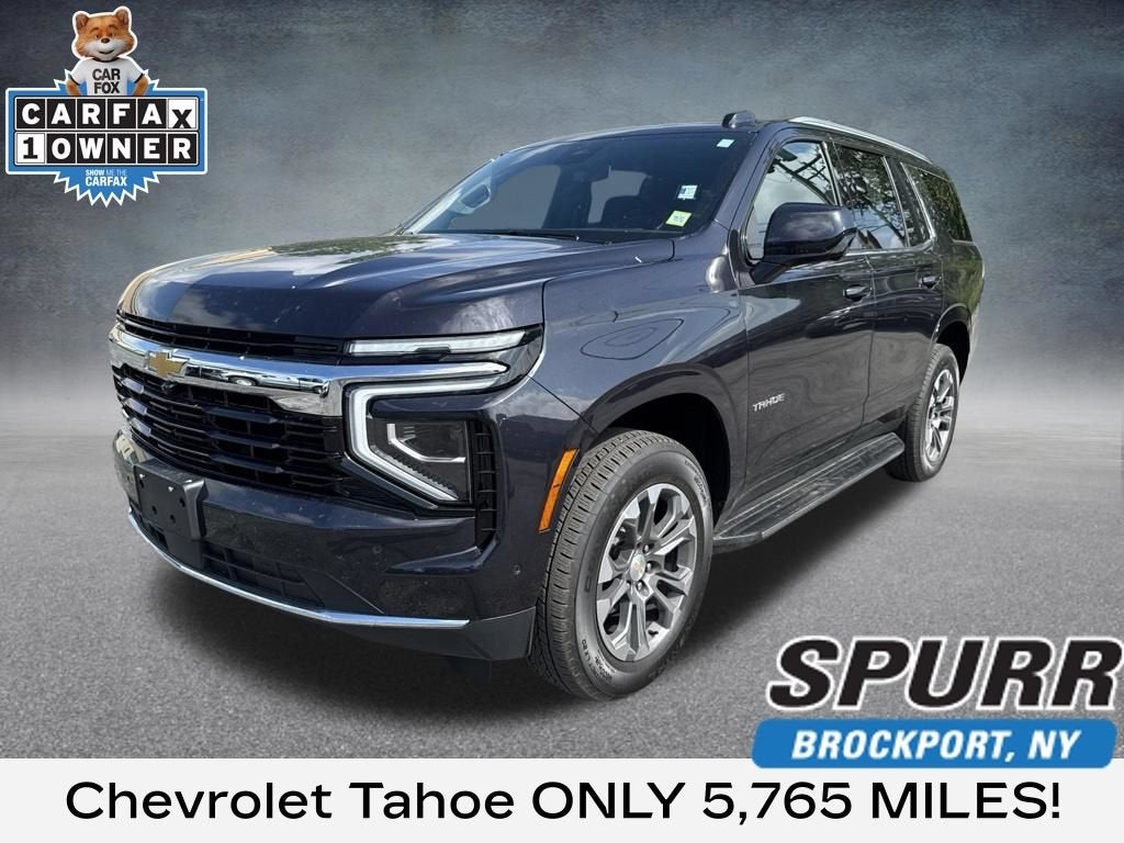 2026 Chevrolet Tahoe LS in Dark Ash Metallic — front three-quarter view