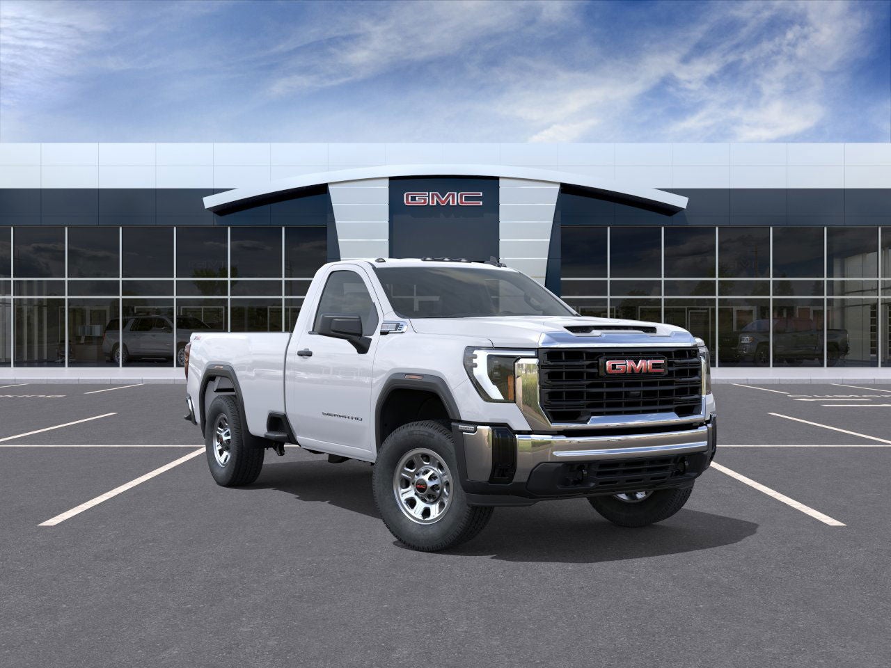 2026 GMC Sierra 3500 HD Pro in Summit White — front three-quarter view
