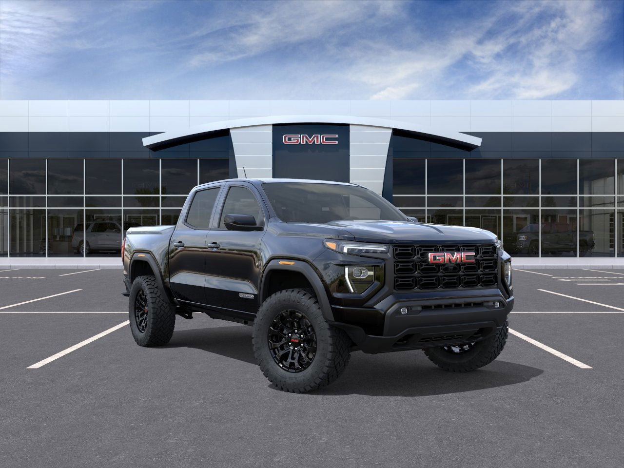 2026 GMC Canyon Elevation in Onyx Black — front three-quarter view