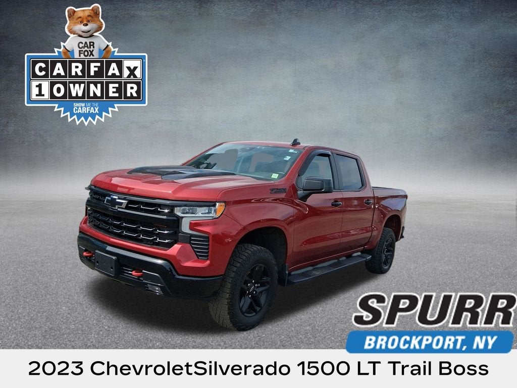 2023 Chevrolet Silverado 1500 LT Trail Boss in Radiant Red Tintcoat — front three-quarter view