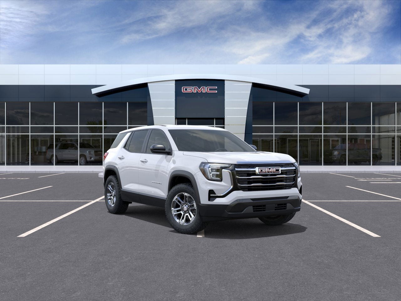 2026 GMC Terrain Elevation in Summit White — front three-quarter view