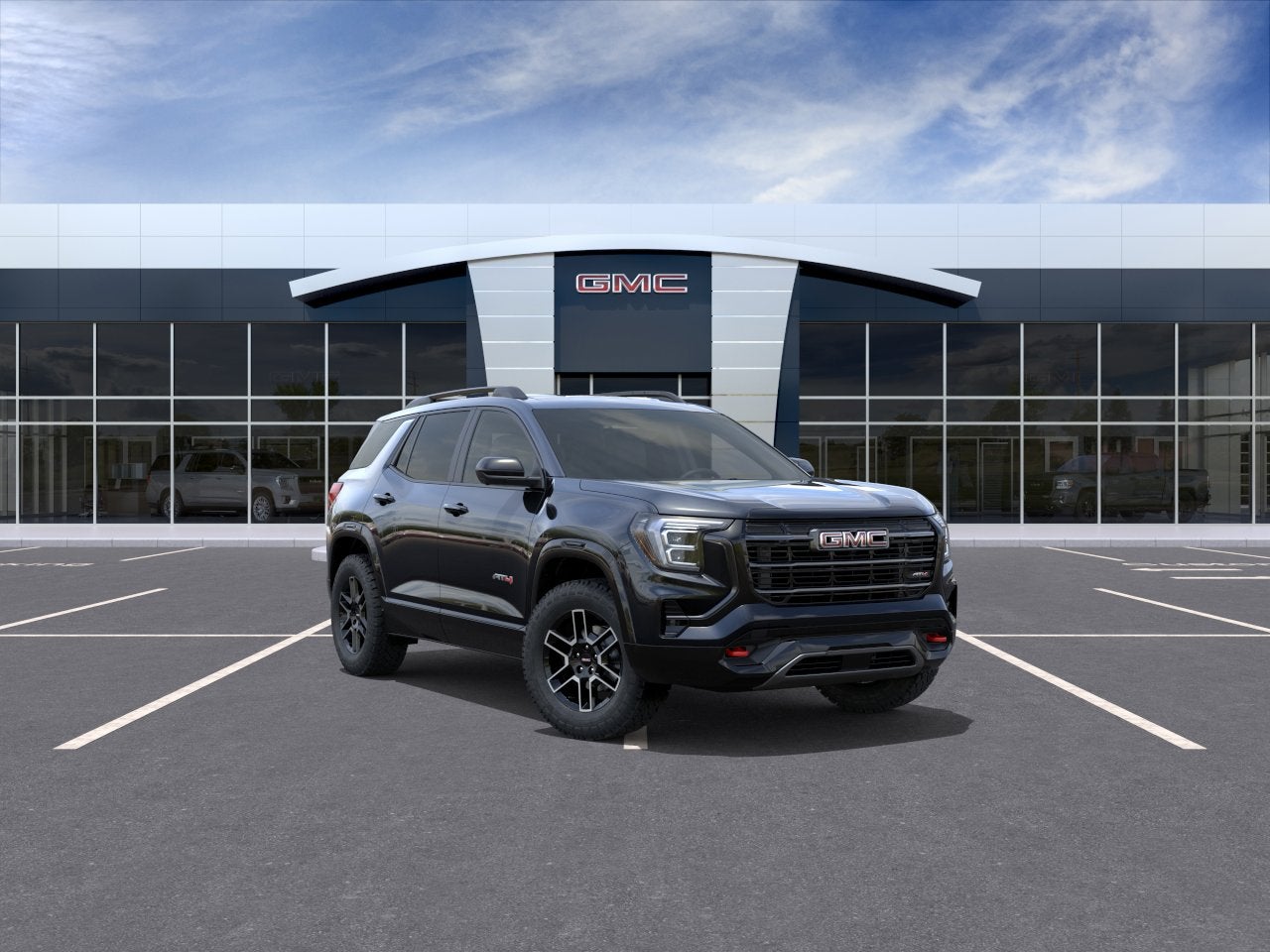 2026 GMC Terrain AT4 in Ebony Twilight Metallic — front three-quarter view