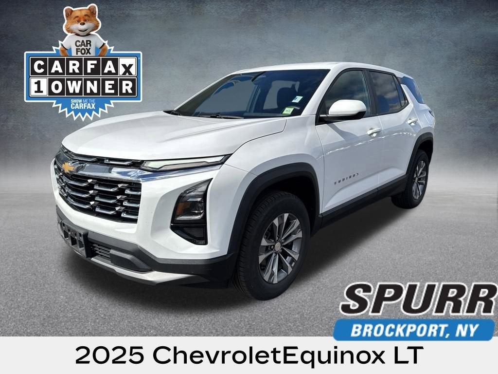 2025 Chevrolet Equinox LT in Summit White — front three-quarter view