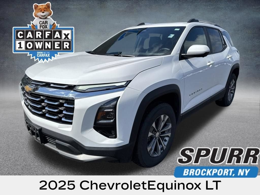 2025 Chevrolet Equinox LT in Summit White — front three-quarter view