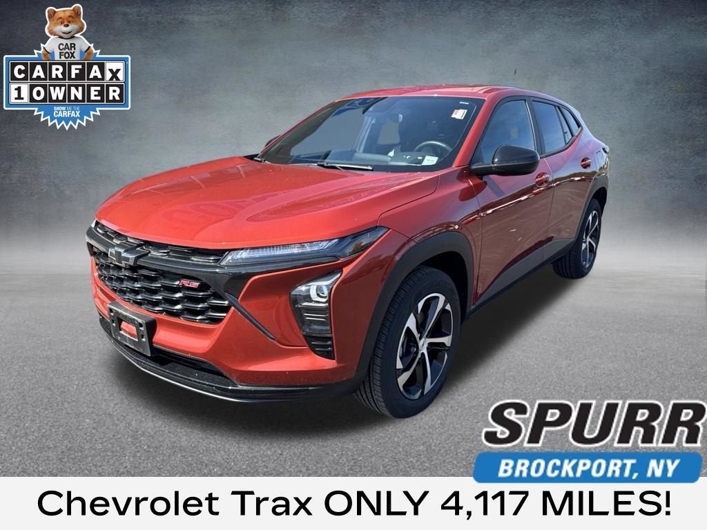 2024 Chevrolet Trax 1RS in Cayenne Orange Metallic — front three-quarter view